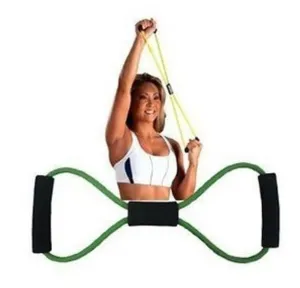 140cm Yoga Pull Rope Set Workout Word Chest Developer Expander Resistance Bands Elastic Rubber Bands Fitness Tubes Training