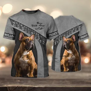 3D Dog T Shirts, French Bulldog Love All Over Print T-Shirt, Gift For Pet Loves