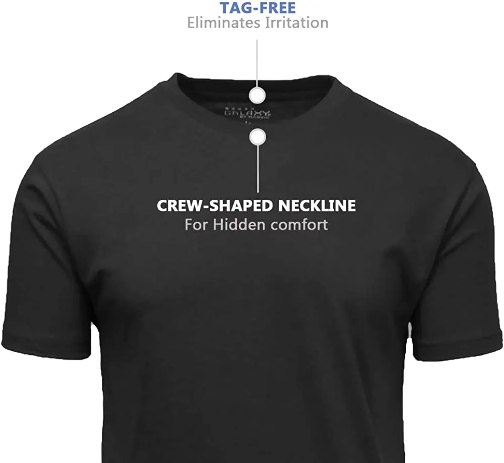 (6-Pack) Short Sleeve Crew-Neck Modern Fit Classic Tees (S-3XL)