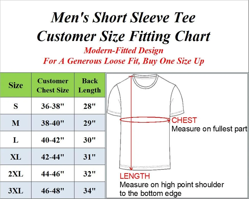 (6-Pack) Short Sleeve Crew-Neck Modern Fit Classic Tees (S-3XL)