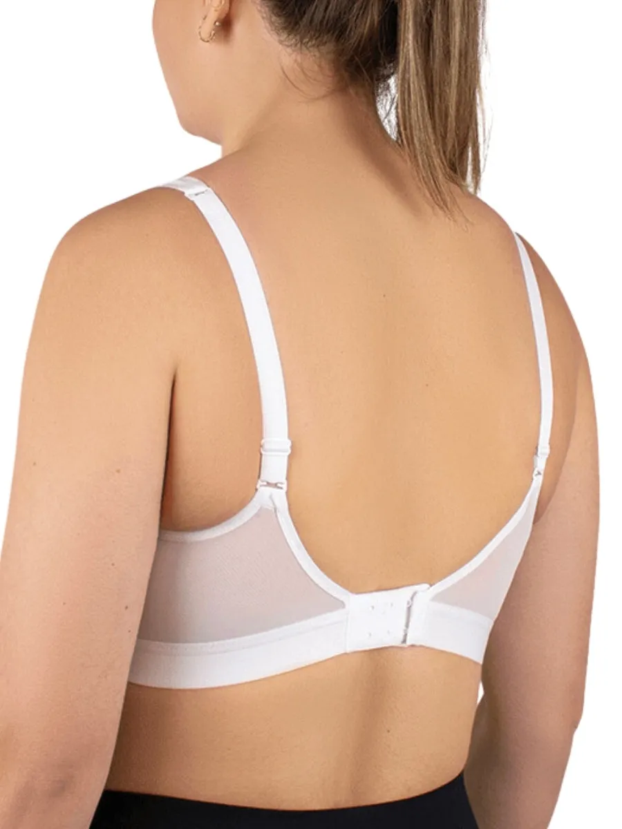 Active Classic Support Sports Bra - White