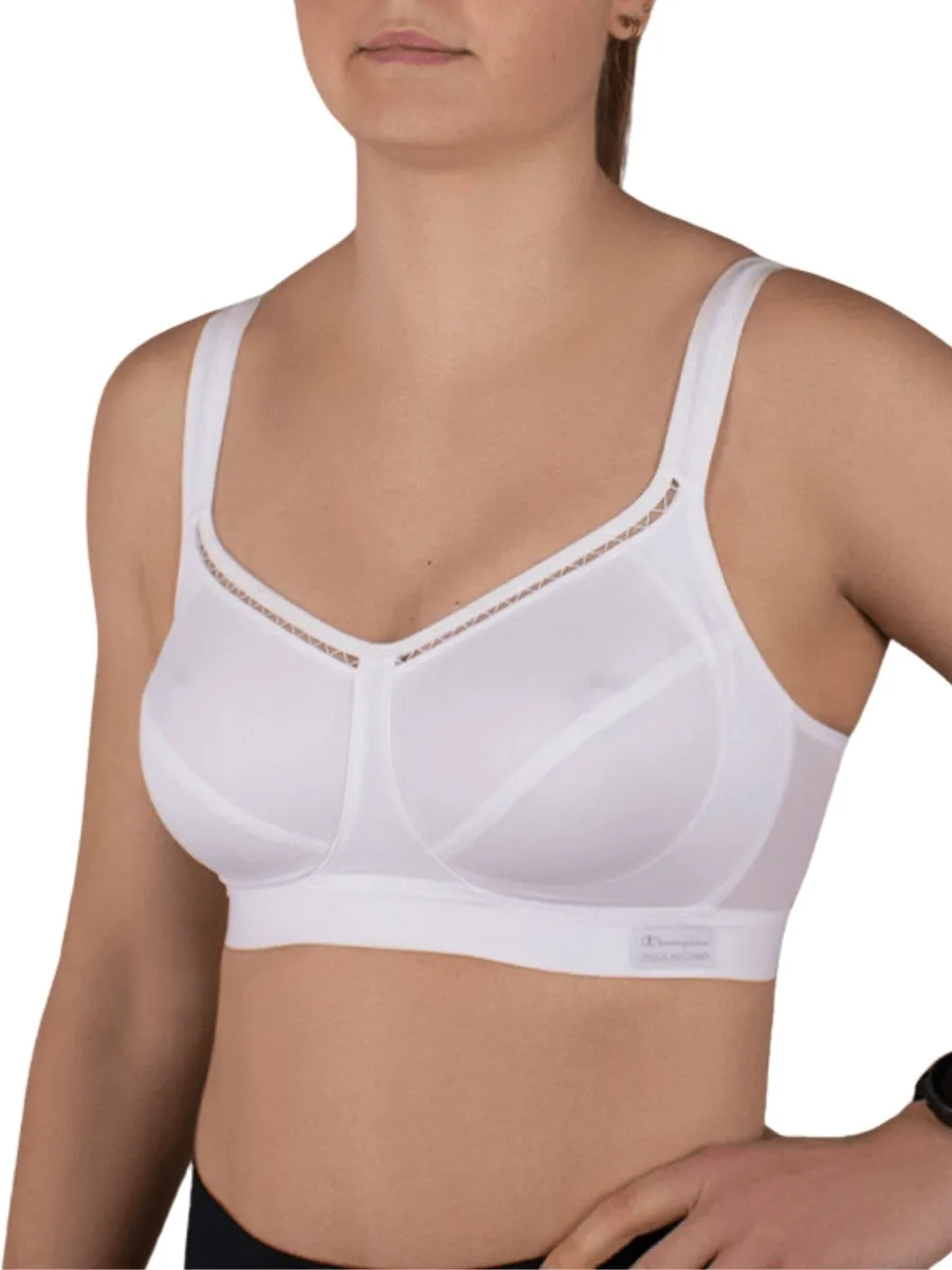 Active Classic Support Sports Bra - White