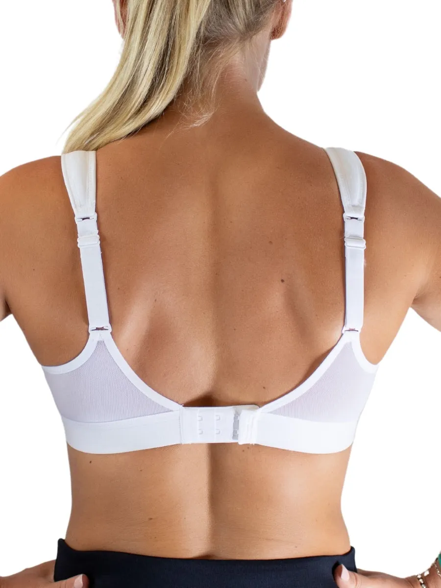 Active Classic Support Sports Bra - White