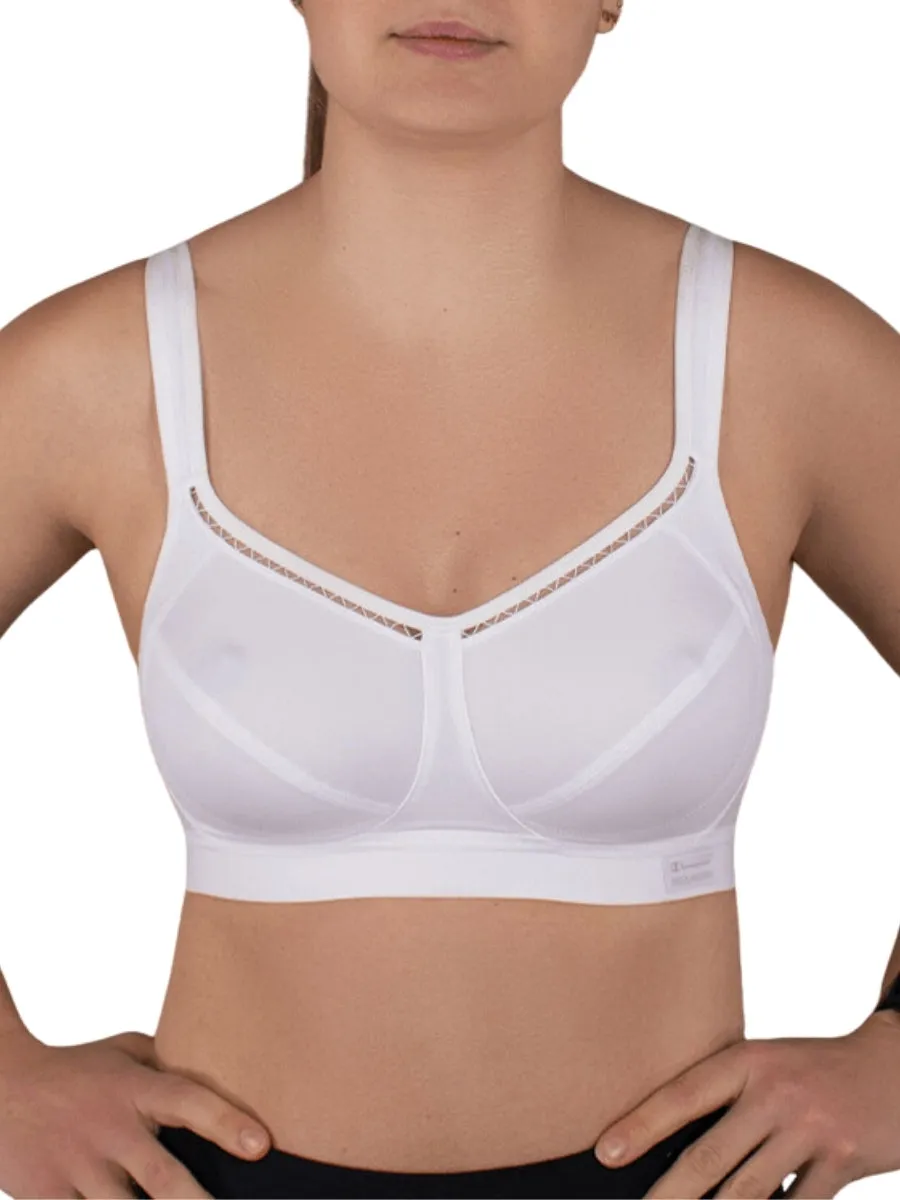 Active Classic Support Sports Bra - White