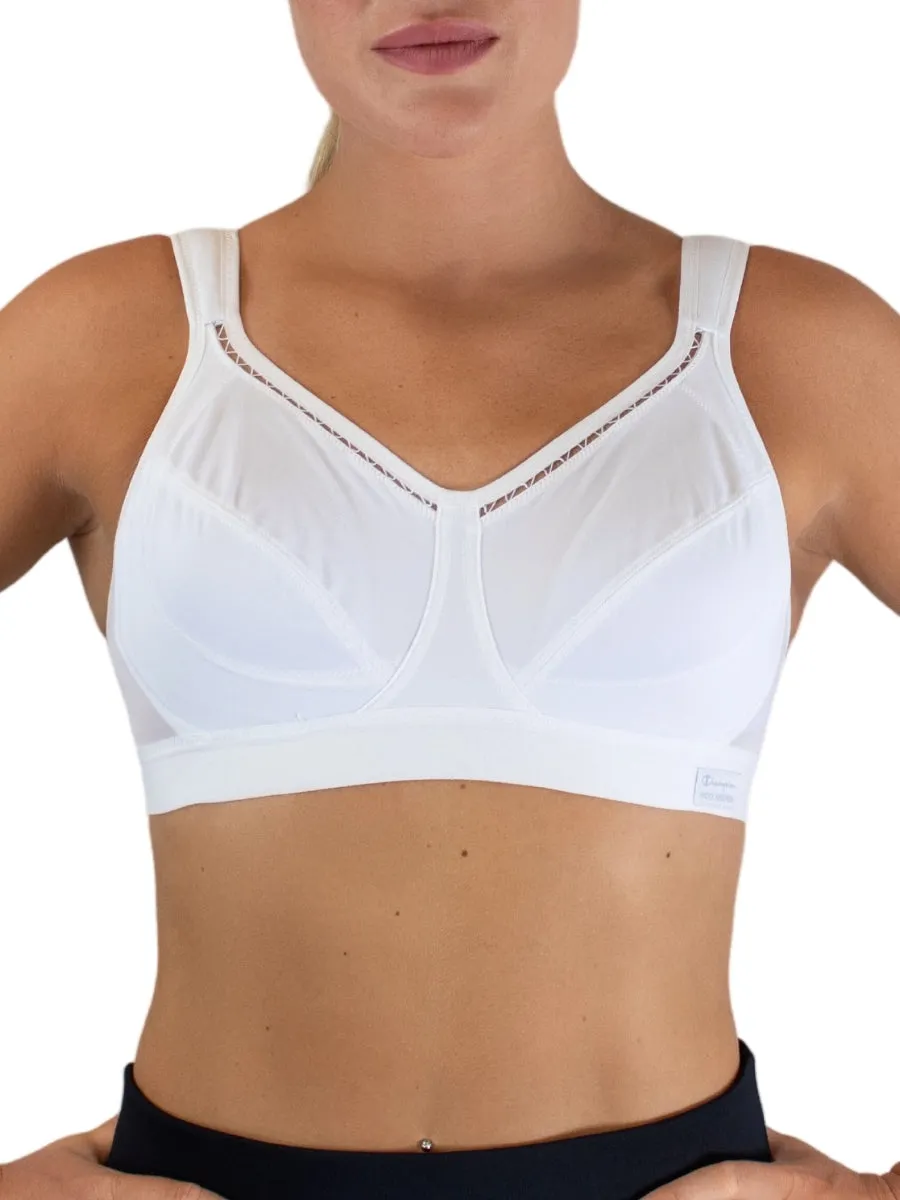 Active Classic Support Sports Bra - White