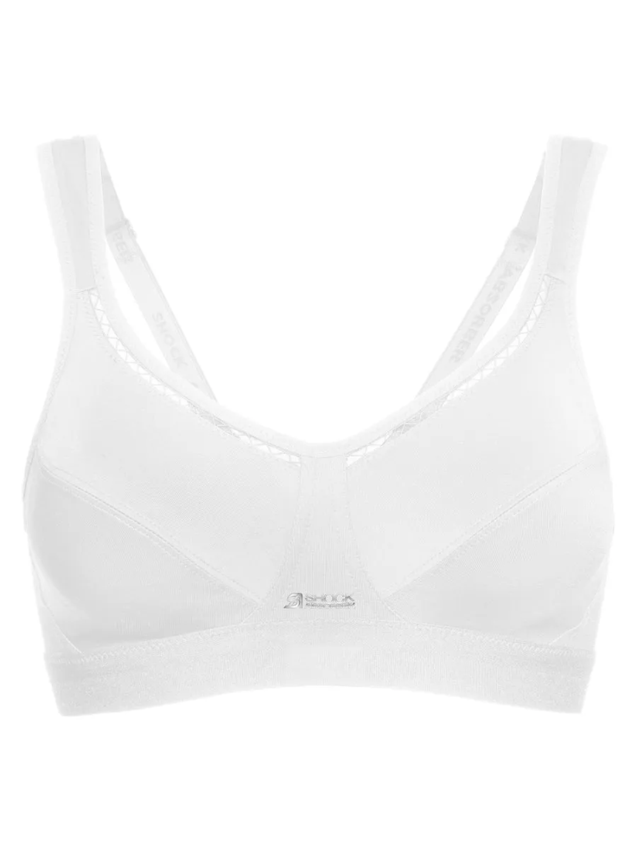 Active Classic Support Sports Bra - White