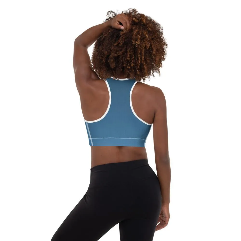 Arctic Sea Ombre Padded Sports Bra