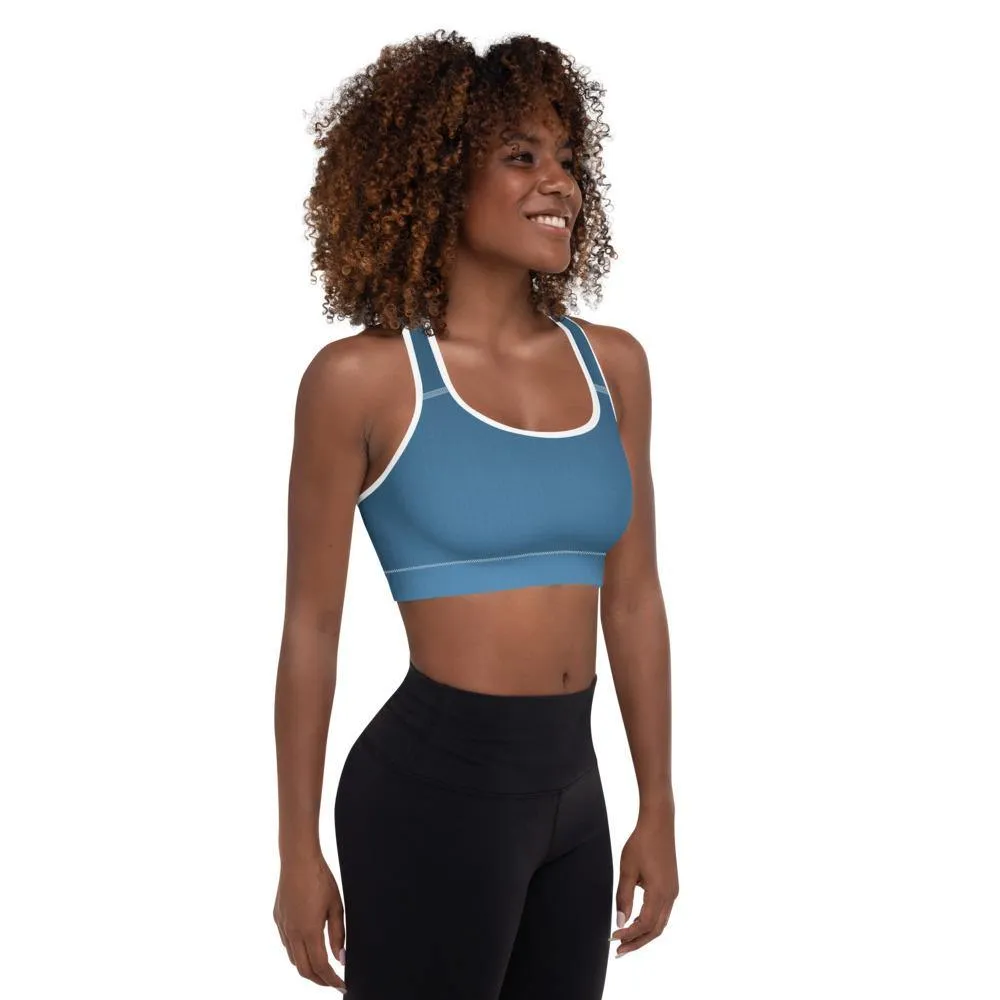 Arctic Sea Ombre Padded Sports Bra