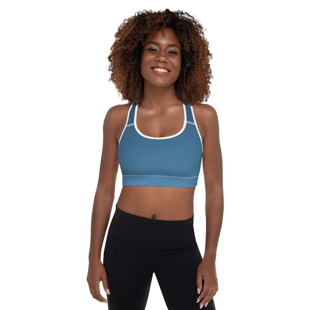 Arctic Sea Ombre Padded Sports Bra