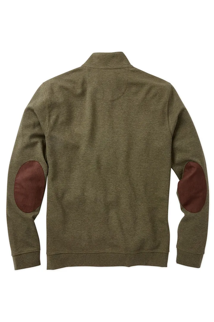 BREWSTER 1/4 ZIP SWEATER - OLIVE HEATHER