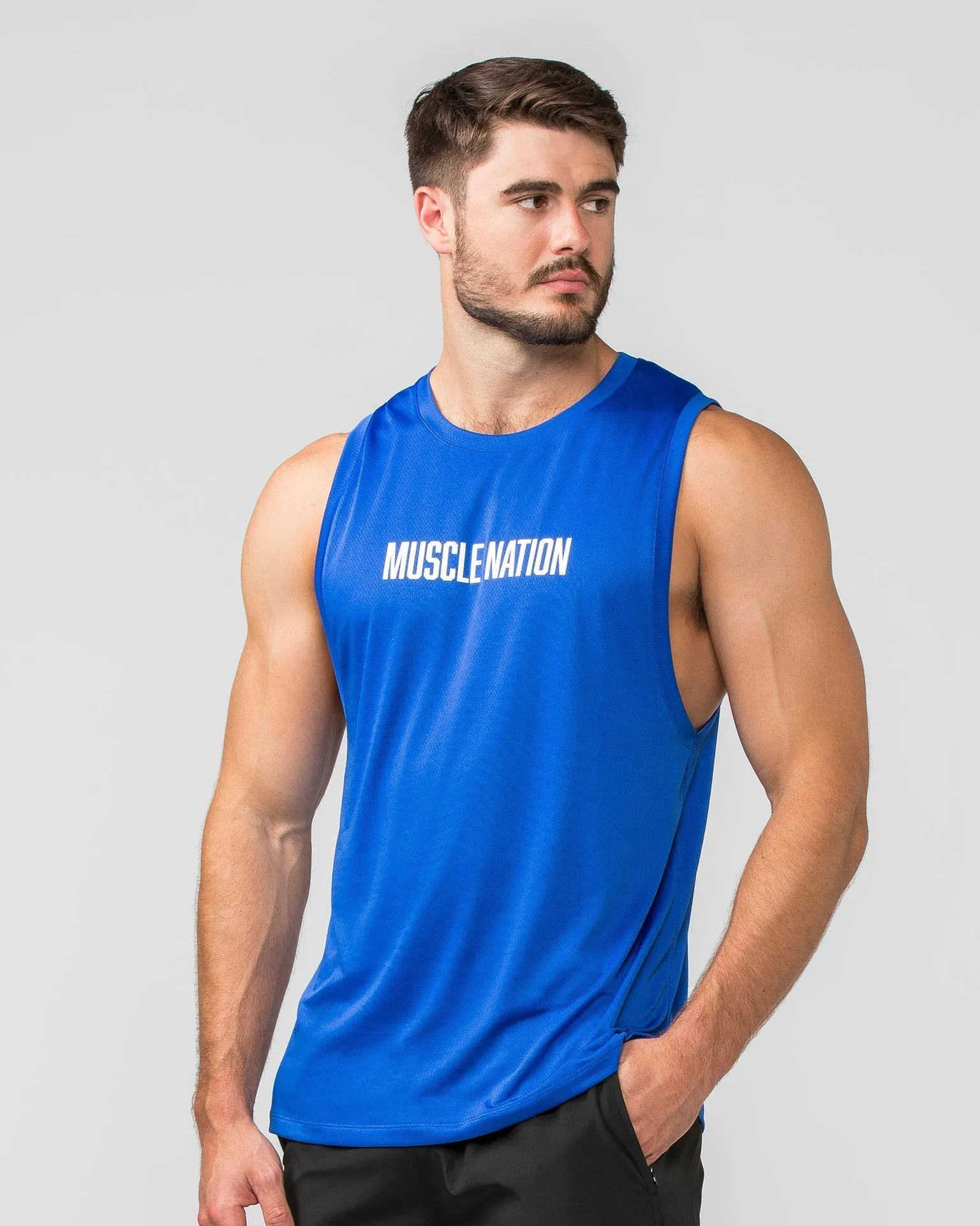 Burly Training Tank - Bondi Blue