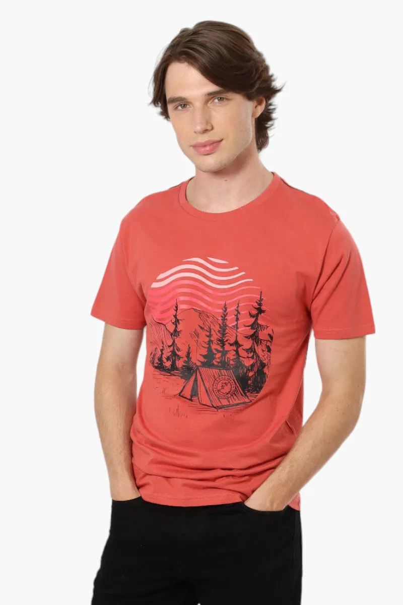 Canada Weather Gear Camping Print Tee - Pink