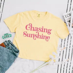 Chasing Sunshine | Relaxed Fit Cropped Tee