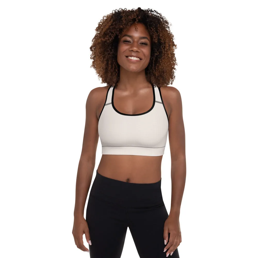 Coco Cream Padded Sports Bra