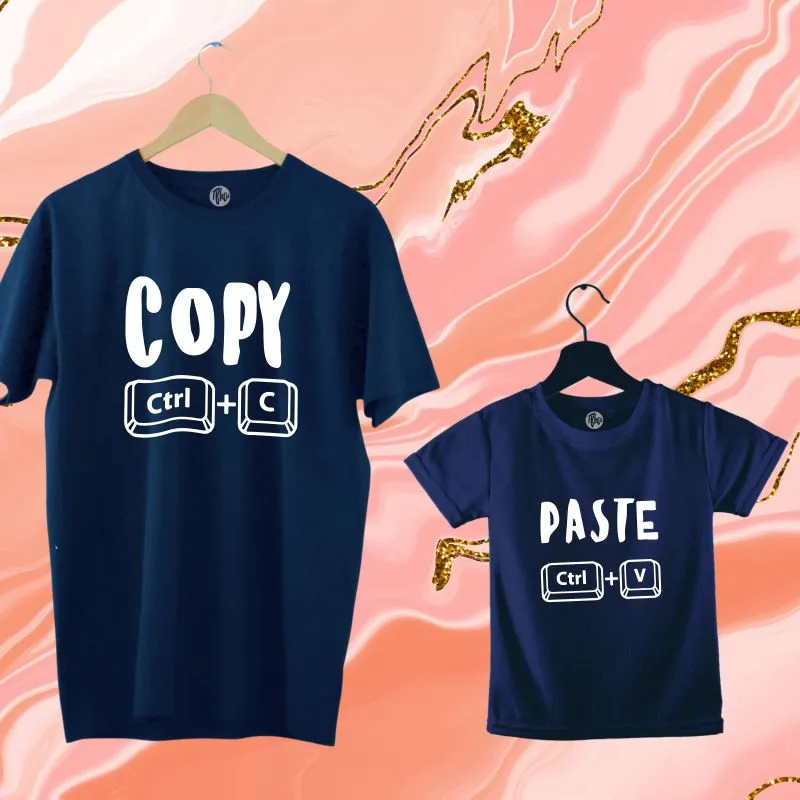 Copy Paste Ctrl C Ctrl V Matching Father Son / Father Daughter Combo T-Shirt