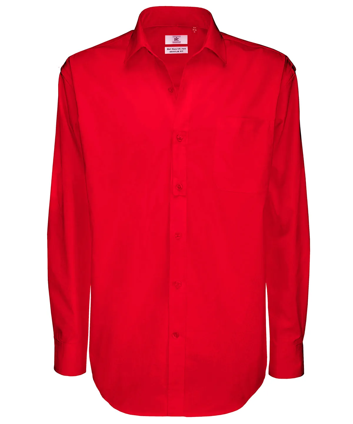 Deep Red - B&C Sharp long sleeve /men