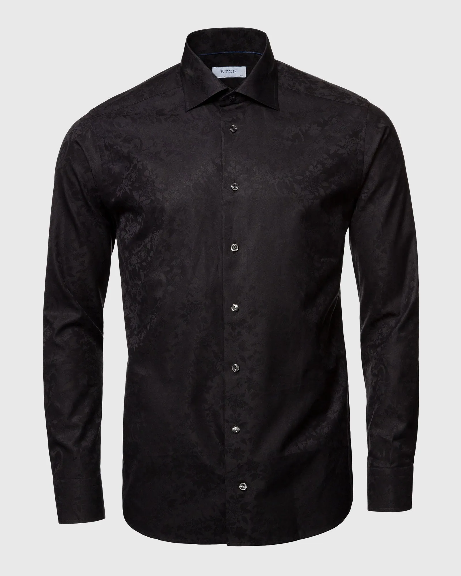 ETON 10000193218 JACQUARD BLACK SLIM SC SHIRT