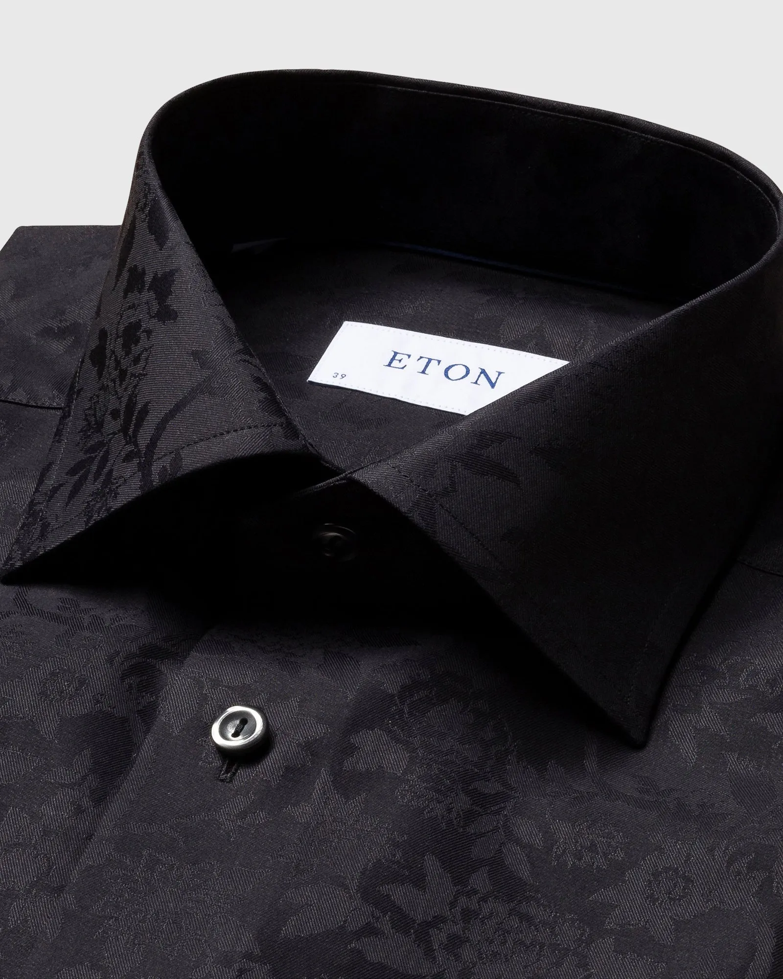 ETON 10000193218 JACQUARD BLACK SLIM SC SHIRT