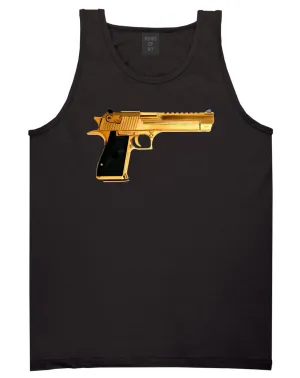 Gold Gun 9mm Revolver Chrome 45 Tank Top