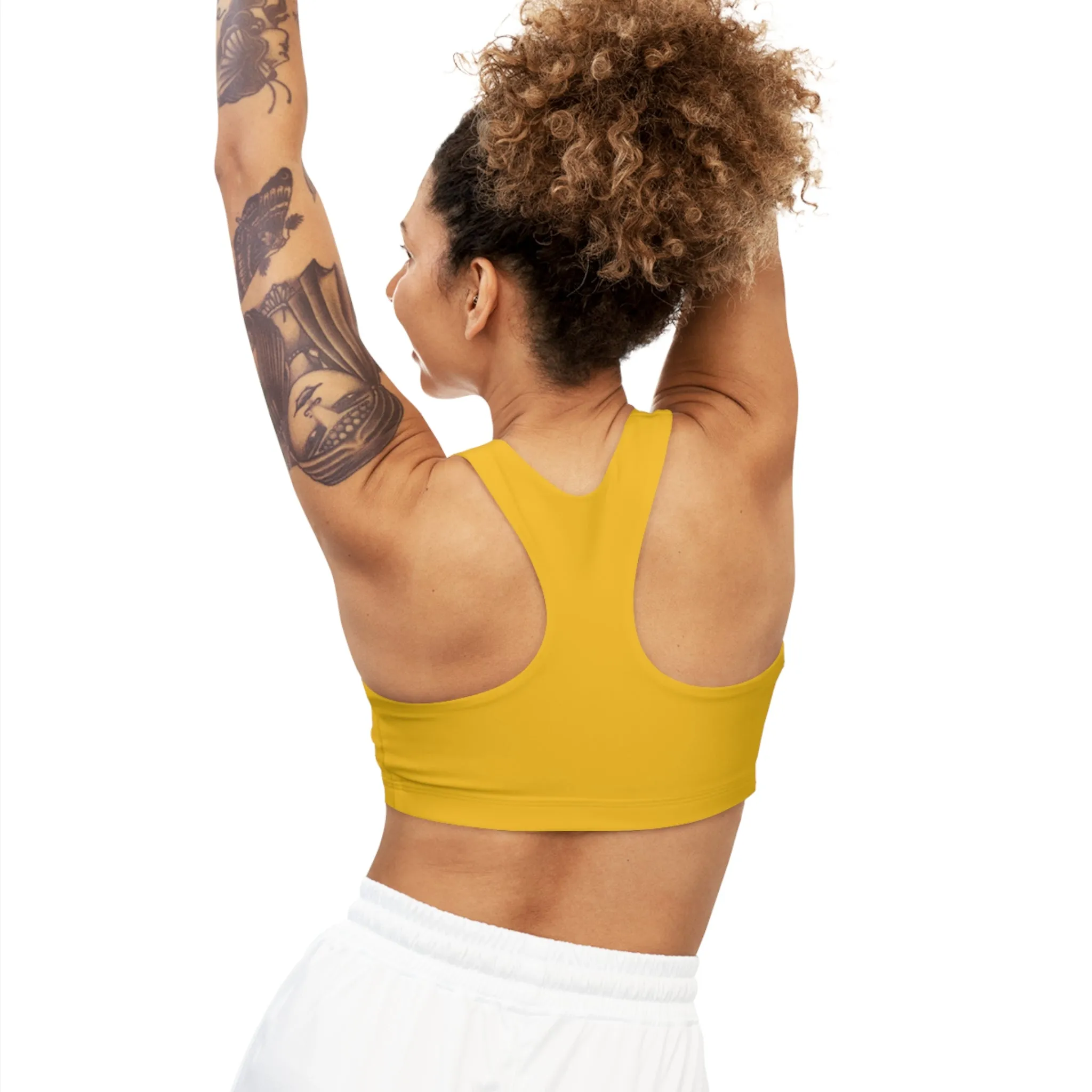 GRUMONH Seamless Sports Bra Yellow