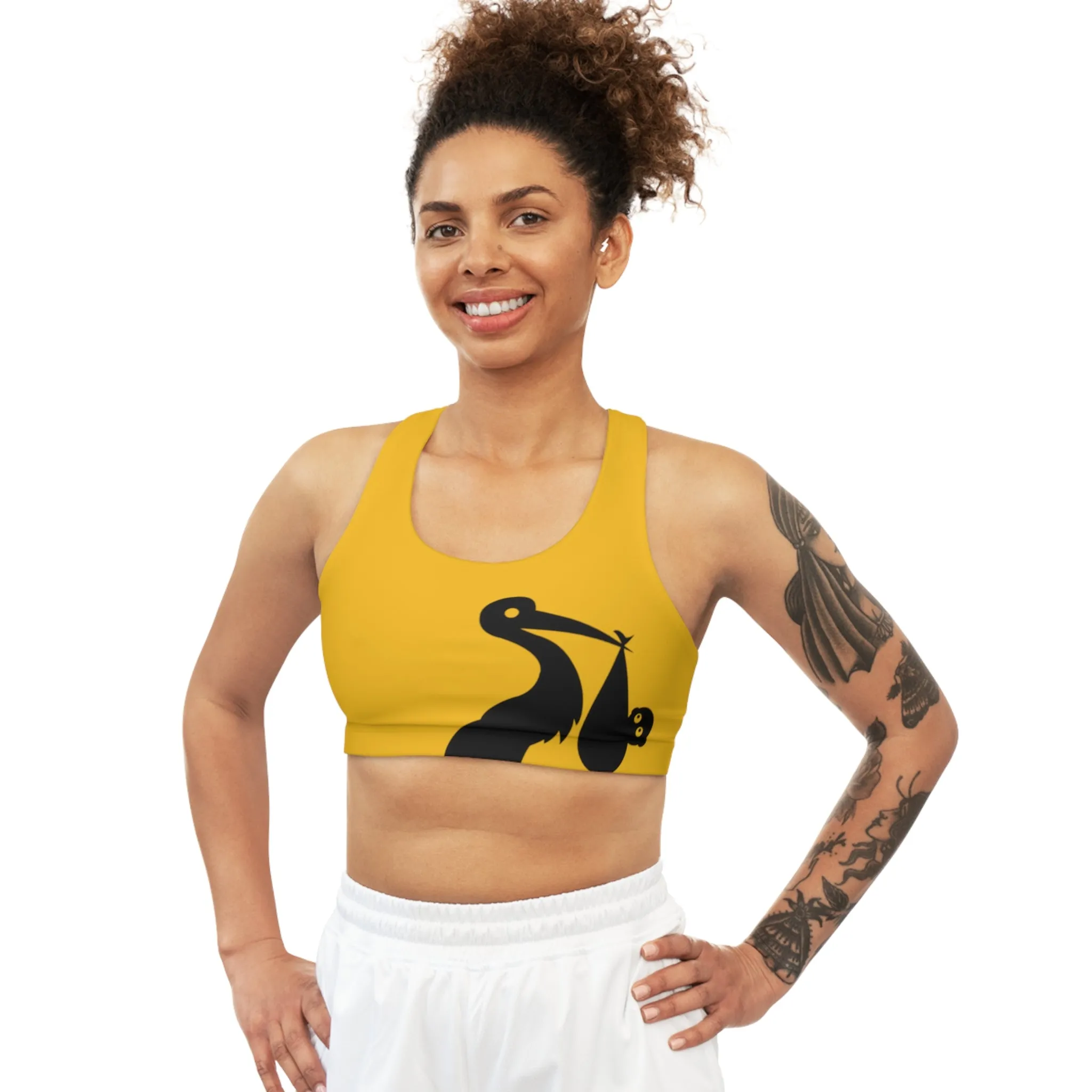 GRUMONH Seamless Sports Bra Yellow