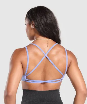 Gymshark Back Gains Sports Bra - Lift Blue