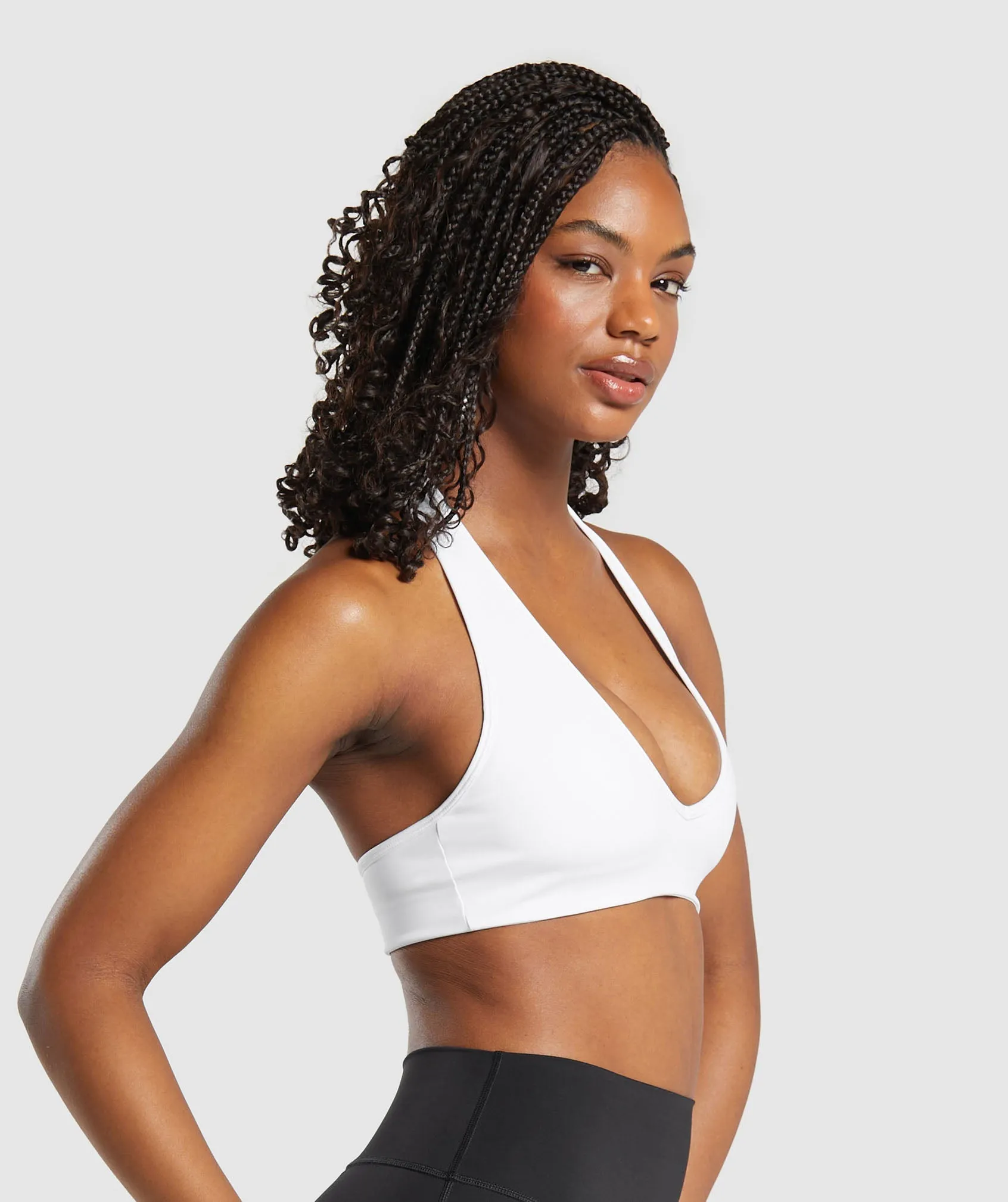 Gymshark Halterneck Sports Bra - White