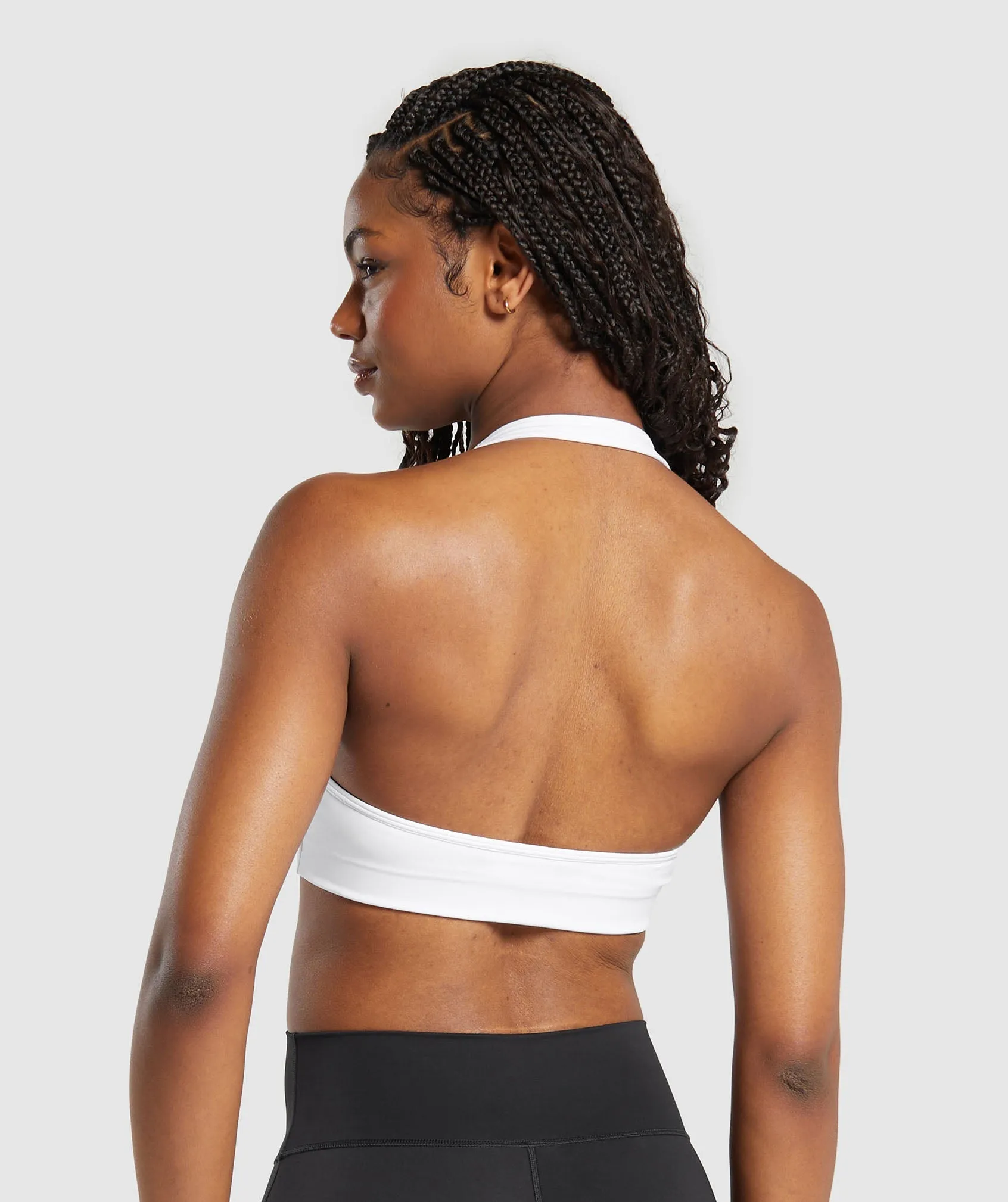 Gymshark Halterneck Sports Bra - White