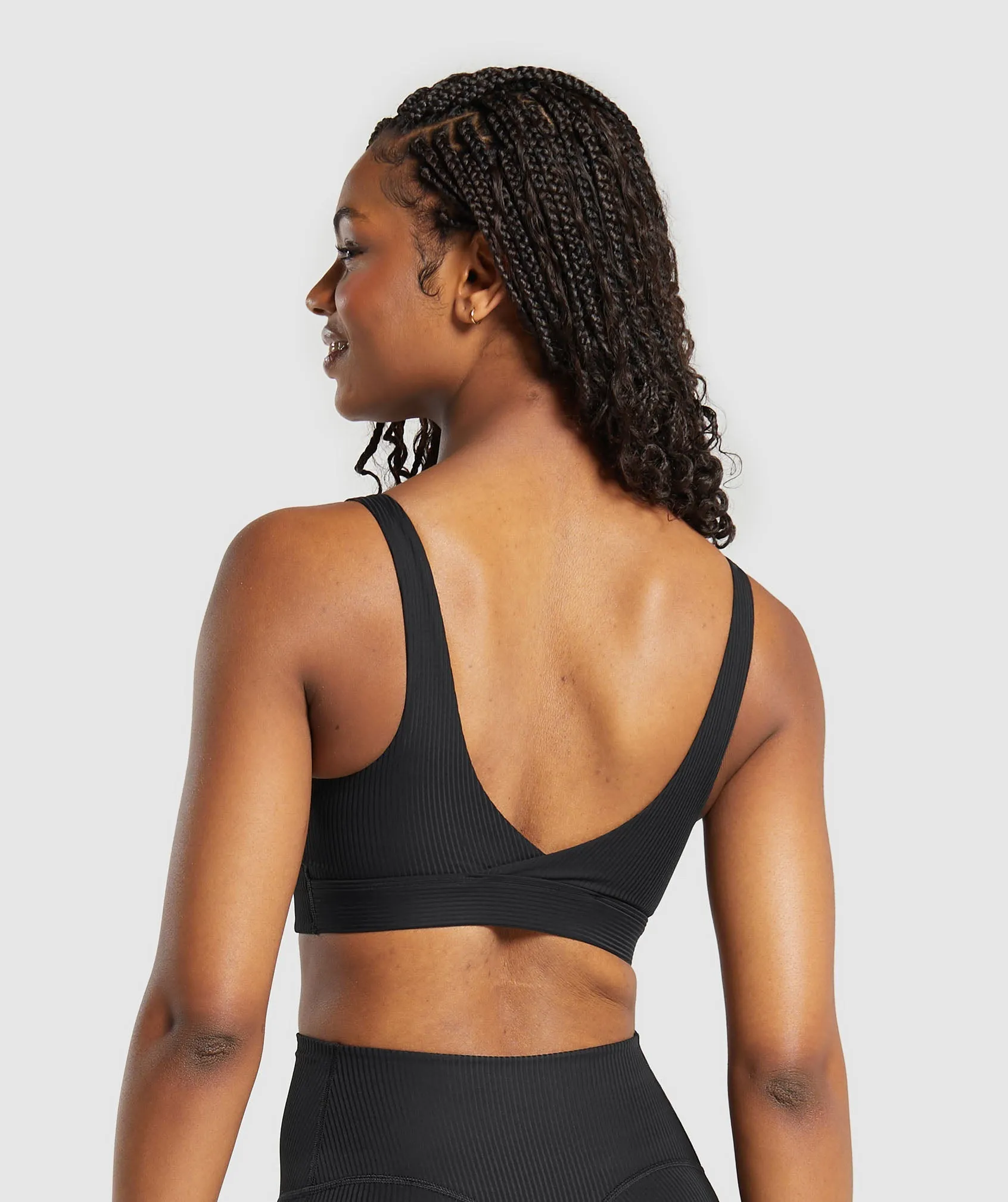 Gymshark Ribbed Sports Bra - Black