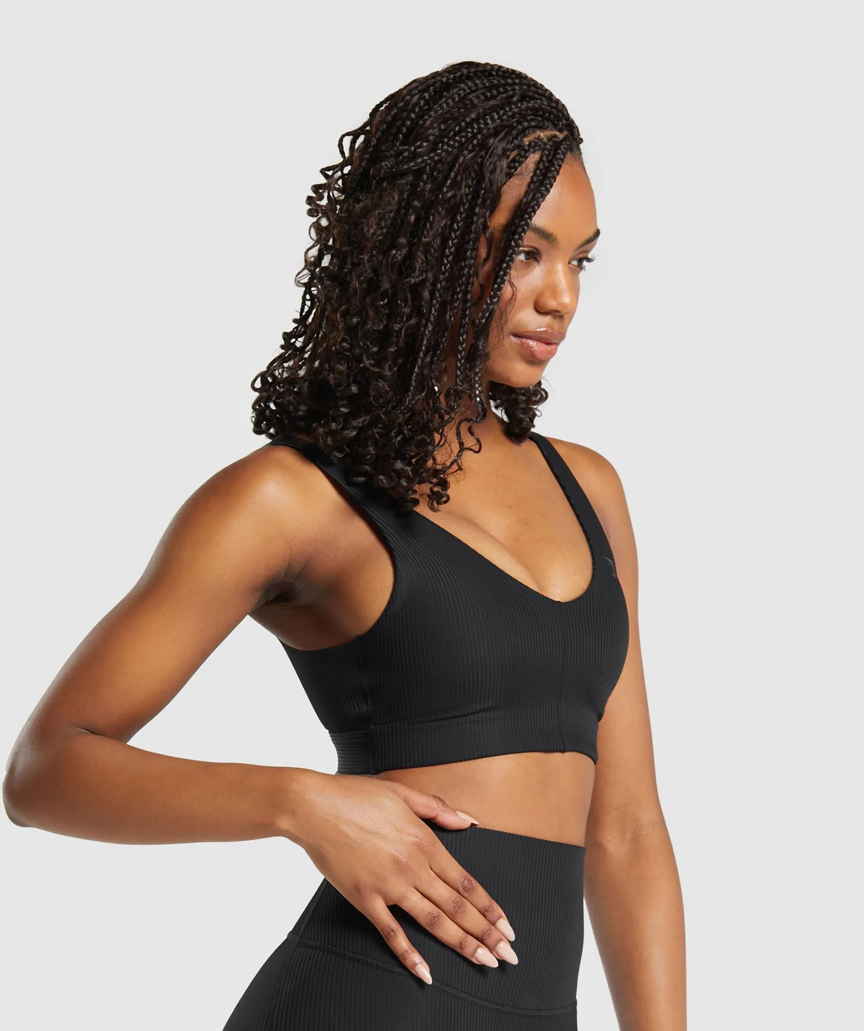 Gymshark Ribbed Sports Bra - Black