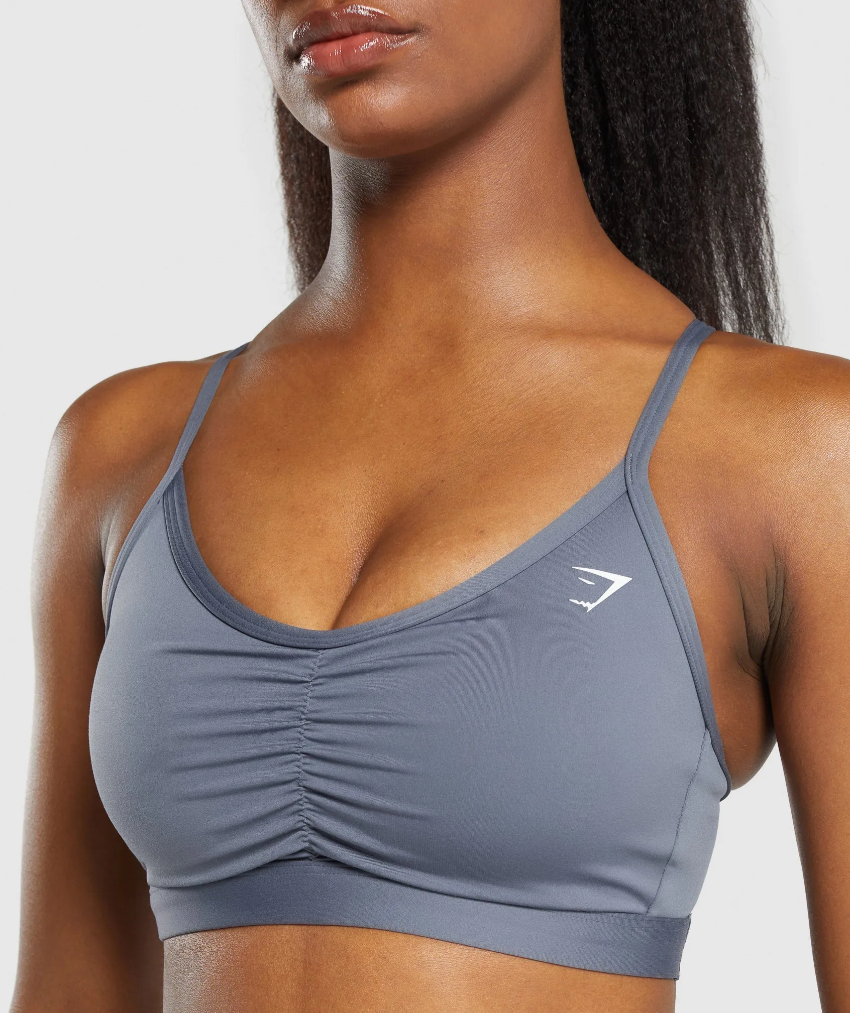 Gymshark Ruched Sports Bra - Iron Blue