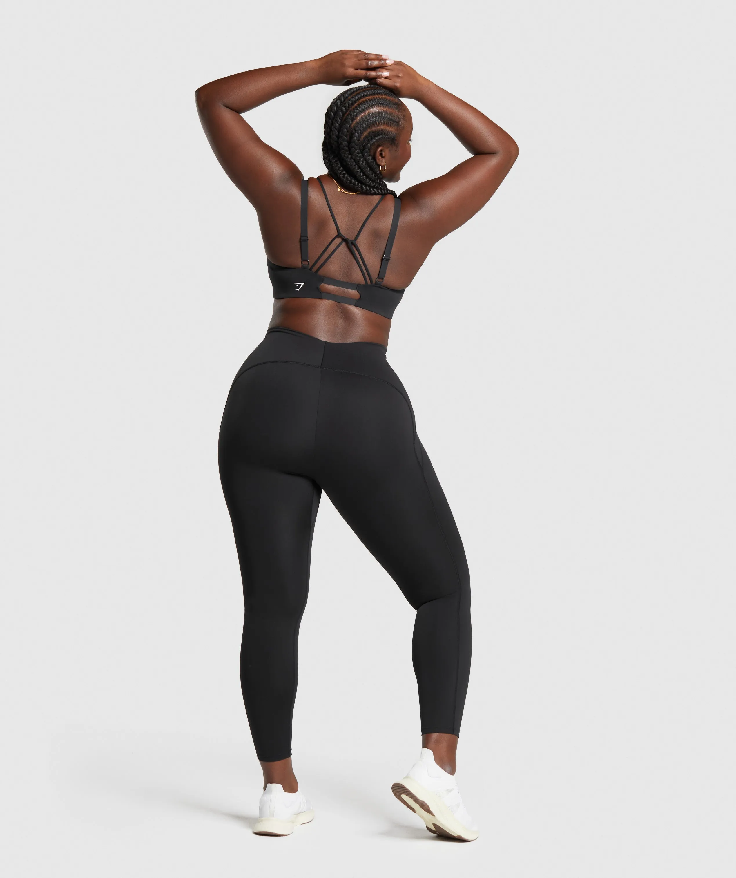 Gymshark Strappy Back Light Support Sports Bra - Black