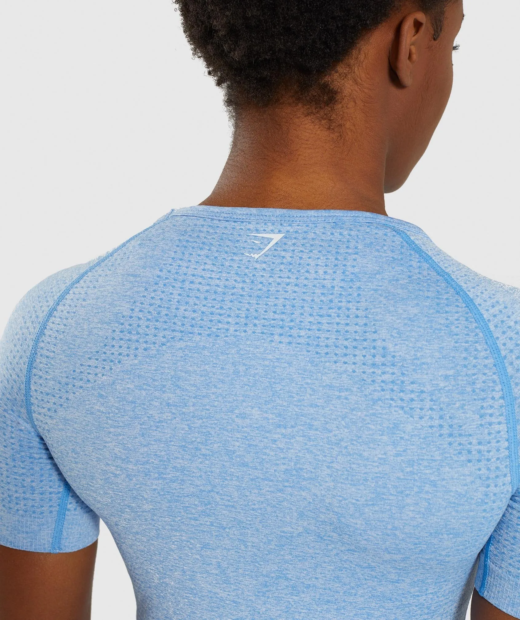 Blue Gymshark Vital Seamless Performance T-Shirt