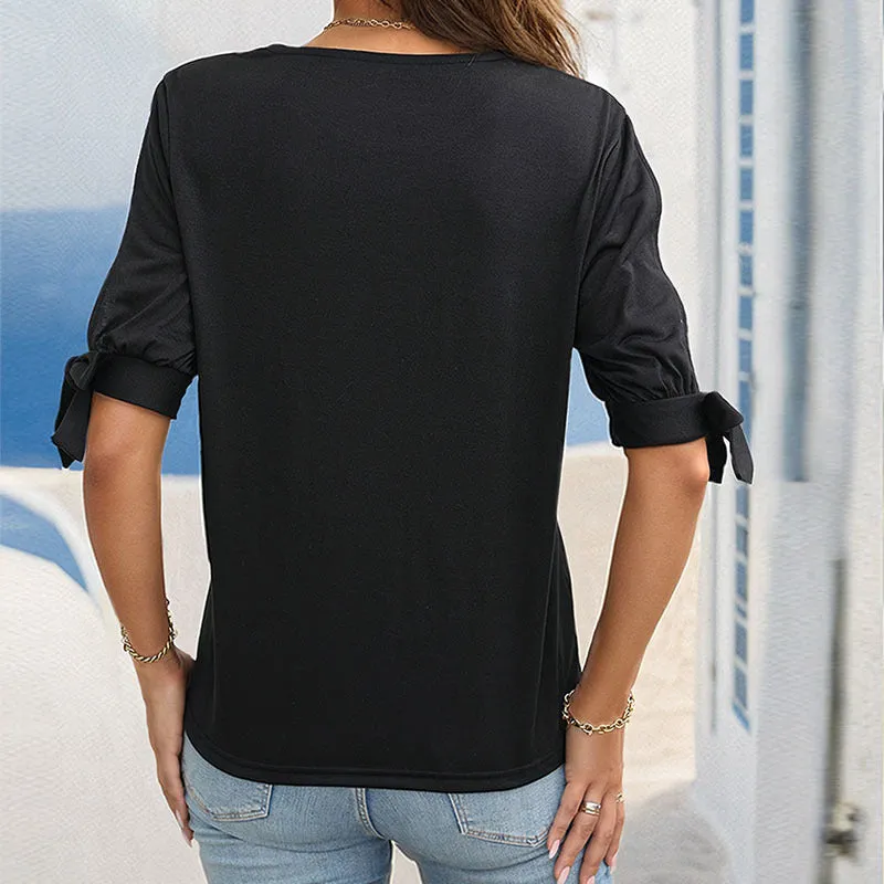 Hollow Cutout Shoulder Top