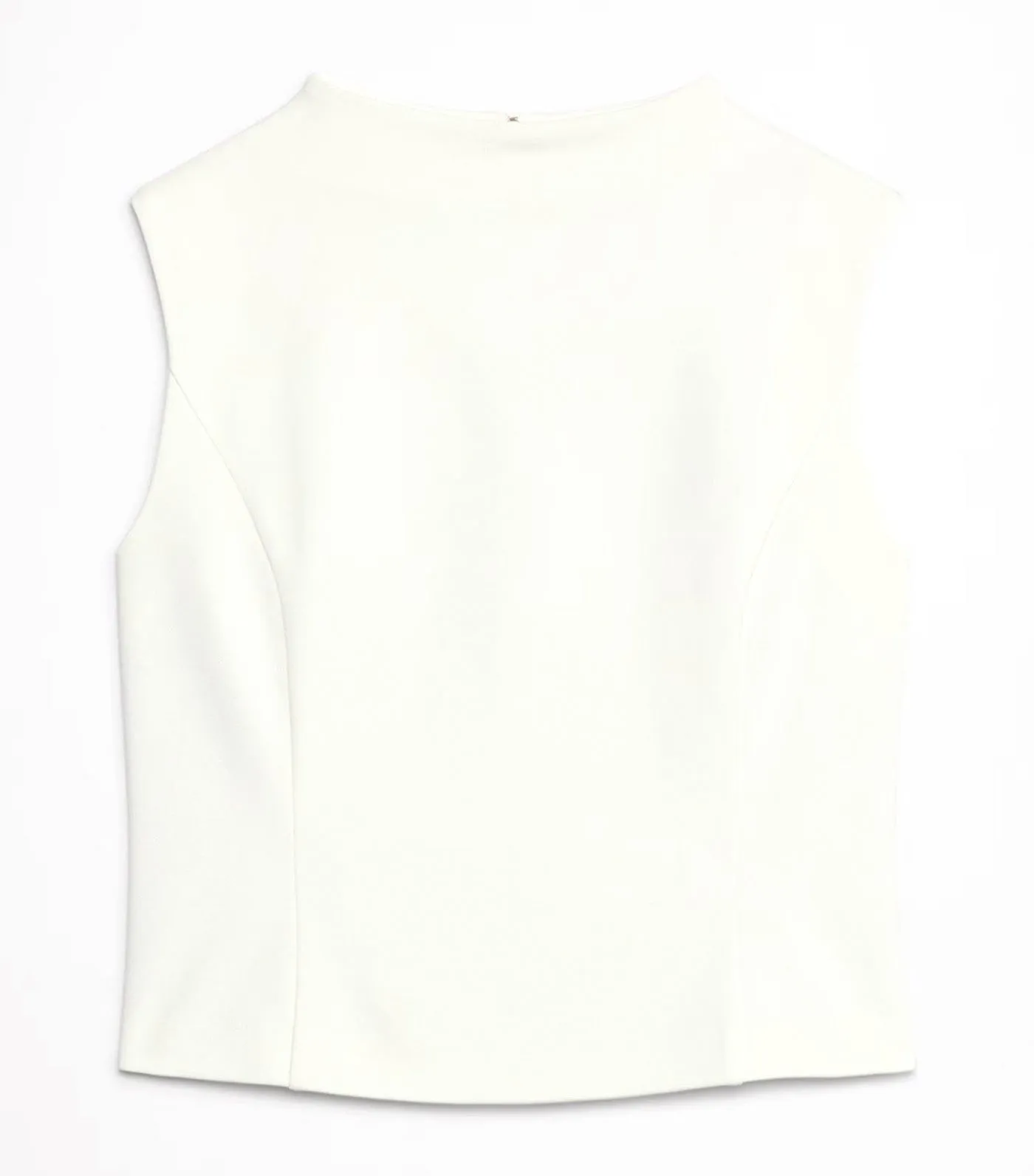 Lightweight Ponte Boat-Neck Top White