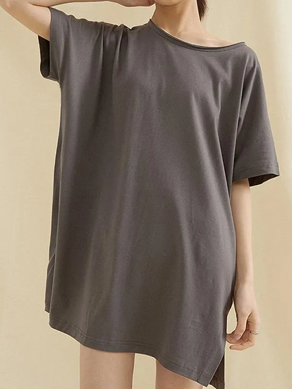 Loose Simple Solid Comfortable T-Shirts