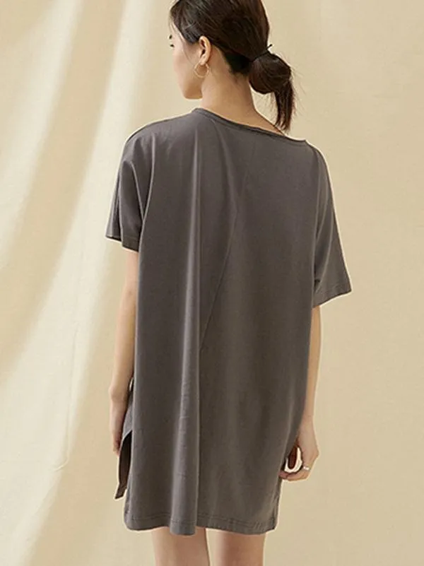 Loose Simple Solid Comfortable T-Shirts