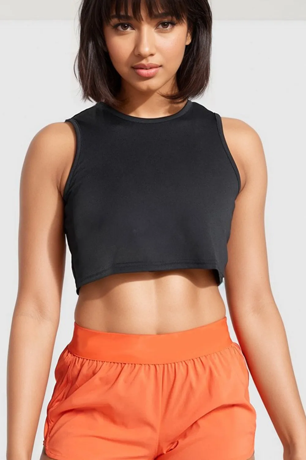 Luna Black Crop Top