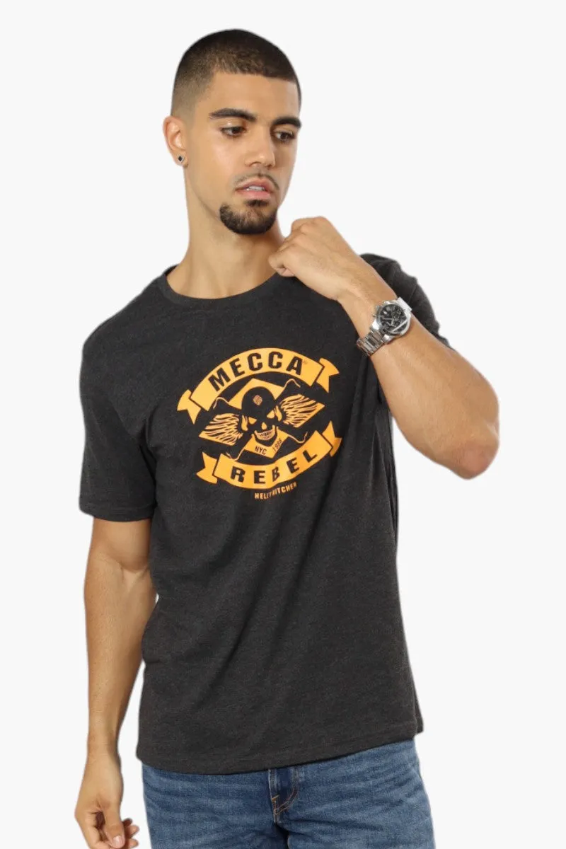 Mecca Rebel Print Tee - Black