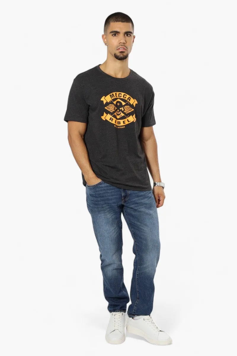 Mecca Rebel Print Tee - Black