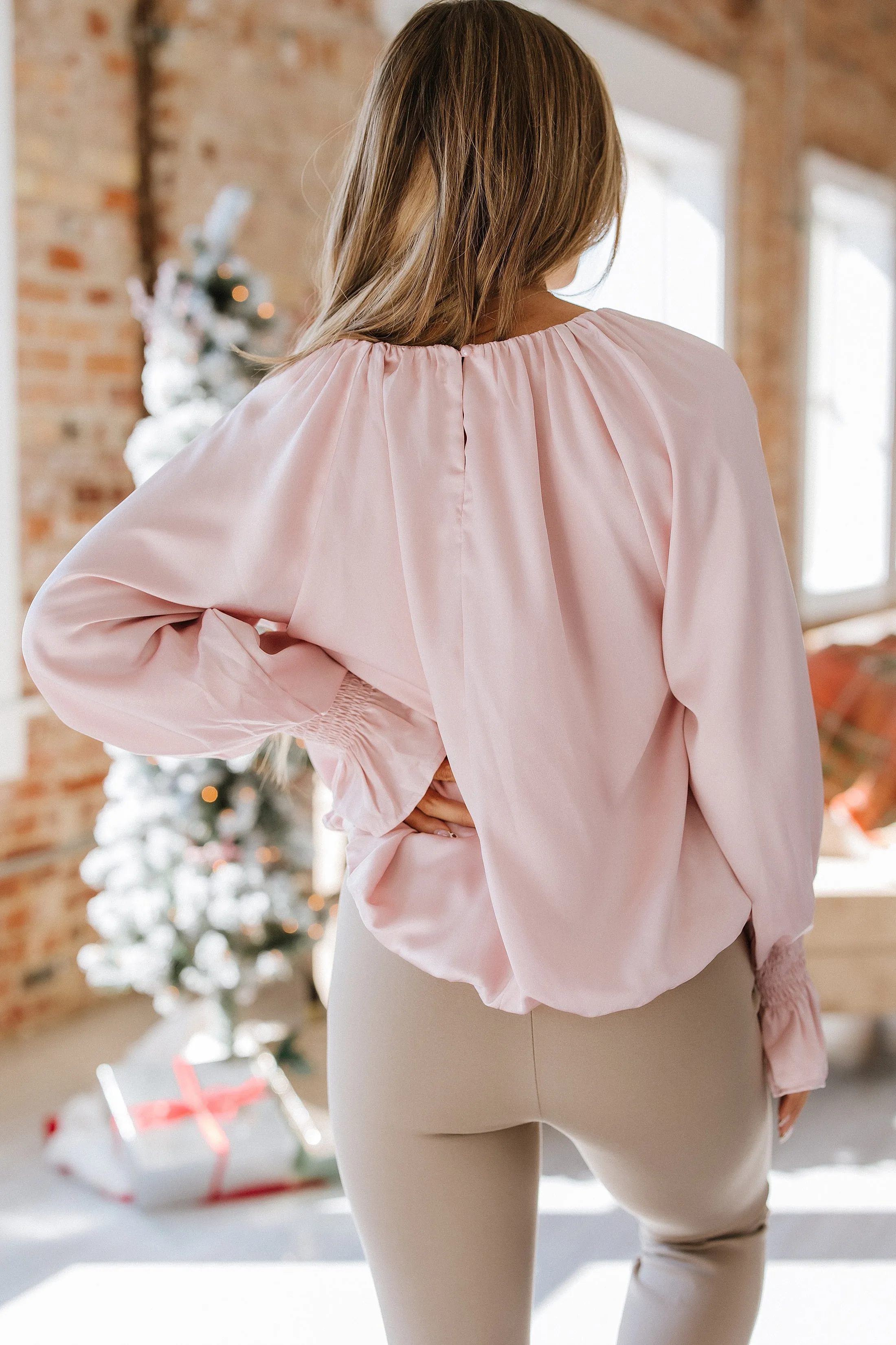 Mell Pleated Satin Blouse | S-XL | PRE ORDER