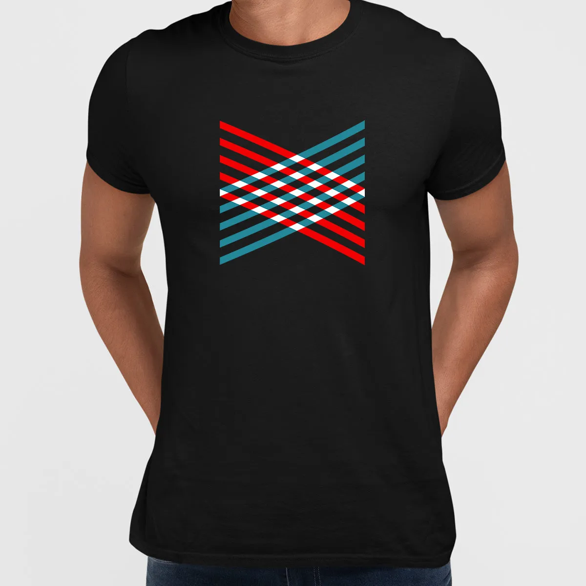 Modern Geometric Elements - Line Dots & Shapes Printed t-shirts Unisex Sample 01