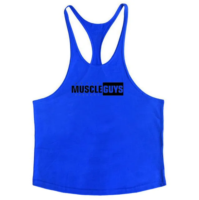 Muscleguys Brand gyms clothing Bodybuilding singlet Fitness Mens Tank Top Golds Gorilla Wear Vest Stringer sportswear Undershirt