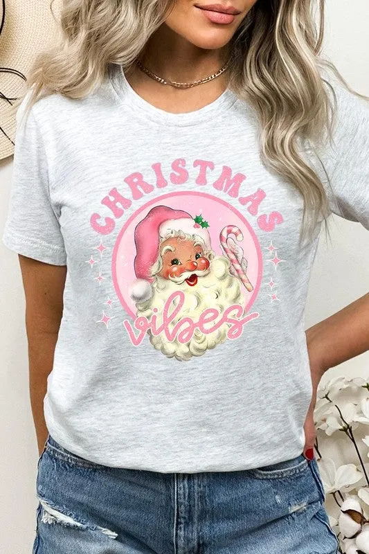 Pink Christmas Vibes Graphic Tee