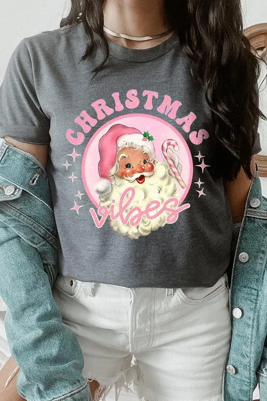 Pink Christmas Vibes Graphic Tee