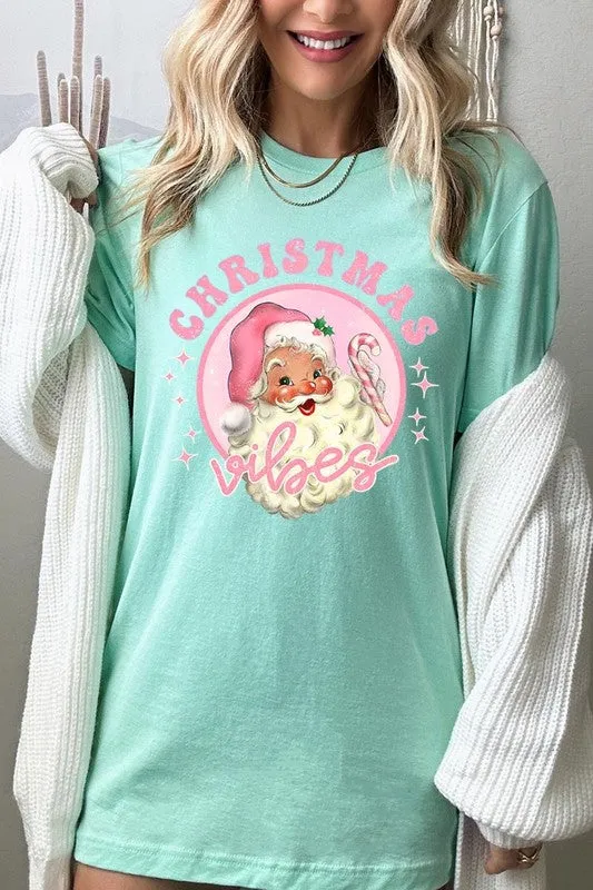 Pink Christmas Vibes Graphic Tee