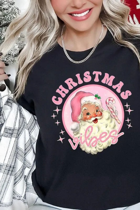 Pink Christmas Vibes Graphic Tee