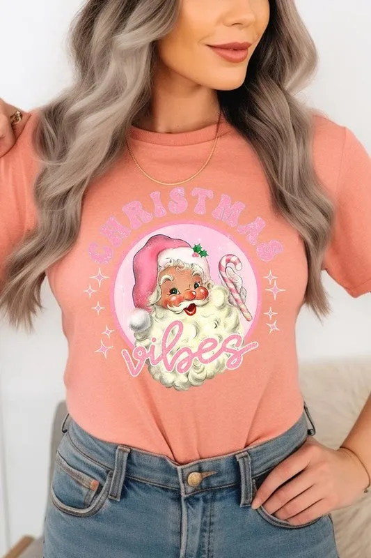 Pink Christmas Vibes Graphic Tee