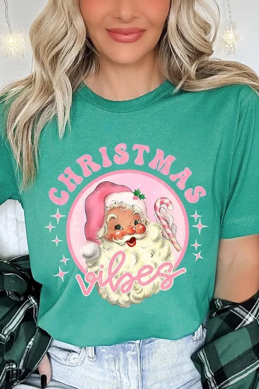 Pink Christmas Vibes Graphic Tee