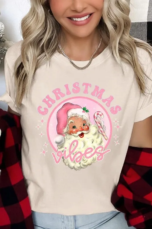 Pink Christmas Vibes Graphic Tee